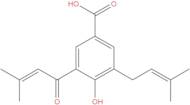 4-Hydroxy-3-(3-methyl-2-butenoyl)-5-(3-methyl-2-butenyl)benzoic acid