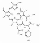 Monotyrosine amide of chlorin e6 trisodium salt