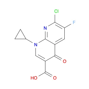1,8-Naphthyridine-3-carboxylic acid, 7-chloro-1-cyclopropyl-6-fluoro-1,4-dihydro-4-oxo-