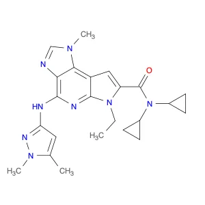 Imidazo[4,5-d]pyrrolo[2,3-b]pyridine-7-carboxamide, N,N-dicyclopropyl-4-[(1,5-dimethyl-1H-pyrazol-…