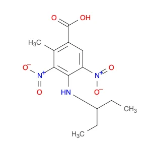 2-methyl-3,5-dinitro-4-[(pentan-3-yl)amino]benzoic acid