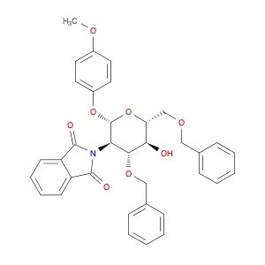 2-((2S,3R,4R,5S,6R)-4-(Benzyloxy)-6-((benzyloxy)methyl)-5-hydroxy-2-(4-methoxyphenoxy)tetrahydro-2…