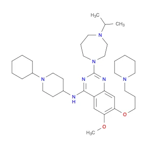 4-Quinazolinamine, N-(1-cyclohexyl-4-piperidinyl)-2-[hexahydro-4-(1-methylethyl)-1H-1,4-diazepin-1…