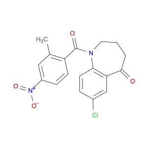 5H-1-Benzazepin-5-one, 7-chloro-1,2,3,4-tetrahydro-1-(2-methyl-4-nitrobenzoyl)-