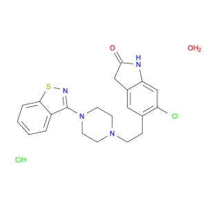 5-(2-(4-(Benzo[d]isothiazol-3-yl)piperazin-1-yl)ethyl)-6-chloroindolin-2-one hydrochloride hydrate