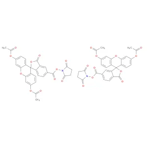 Spiro[isobenzofuran-1(3H),9'-[9H]xanthene]-ar-carboxylic acid, 3',6'-bis(acetyloxy)-3-oxo-, 2,5-di…
