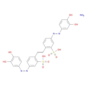 Benzenesulfonic acid, 2,2'-(1,2-ethenediyl)bis[5-[2-(3,4-dihydroxyphenyl)diazenyl]-, ammonium salt…