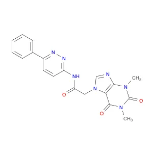 7H-PURINE-7-ACETAMIDE, 1,2,3,6-TETRAHYDRO-1,3-DIMETHYL-2,6-DIOXO-N-(6-PHENYL-3-PYRIDAZINYL)-