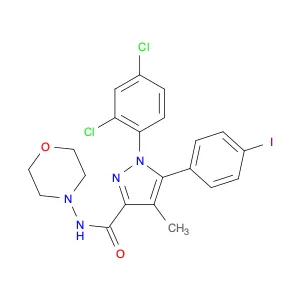 1-(2,4-DICHLOROPHENYL)-5-(4-IODOPHENYL)-4-METHYL-N-4-MORPHOLINYL-1H-PYRAZOLE-3-CARBOXAMIDE