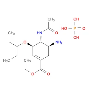 phosphoric acid ethyl (3R,4R,5S)-5-amino-4-acetamido-3-(pentan-3-yloxy)cyclohex-1-ene-1-carboxylate