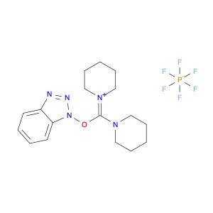 1-(((1H-Benzo[d][1,2,3]triazol-1-yl)oxy)(piperidin-1-yl)methylene)piperidin-1-ium hexafluorophosph…