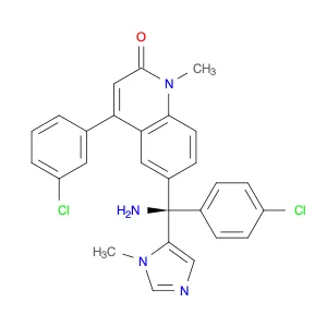 6-[(R)-Amino(4-chlorophenyl)(1-methyl-1H-imidazol-5-yl)methyl]-4-(3-chlorophenyl)-1-methyl-2(1H)-q…