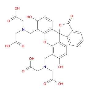 GLYCINE, N,N'-[(3',6'-DIHYDROXY-3-OXOSPIRO[ISOBENZOFURAN-1(3H),9'-[9H]XANTHENE]-4',5'-DIYL)BIS(MET…