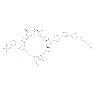 Pneumocandin A0, 1-[(4R,5R)-4,5-dihydroxy-N2-[4-[5-[4-(pentyloxy)phenyl]-3-isoxazolyl]benzoyl]-L-o…