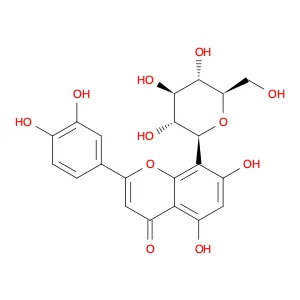 4H-1-Benzopyran-4-one, 2-(3,4-dihydroxyphenyl)-8-β-D-glucopyranosyl-5,7-dihydroxy-