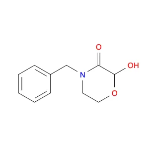 3-Morpholinone, 2-hydroxy-4-(phenylmethyl)-