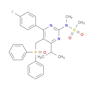 N-(5-((Diphenylphosphoryl)methyl)-4-(4-fluorophenyl)-6-isopropylpyrimidin-2-yl)-N-methylmethanesul…