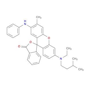 6'-(Ethyl-(3-methylbutyl)amino)-3'-methyl-2'-(phenylamino)spiro[2-benzofuran-3,9'-xanthene]-1-one