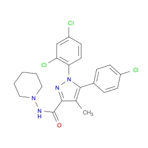 5-(4-Chlorophenyl)-1-(2,4-dichlorophenyl)-4-methyl-N-piperidinopyrazole-3-carboxamide