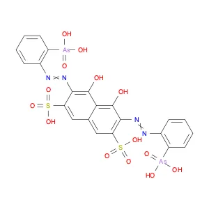2,7-Bis(2-arsonophenylazo)-1,8-dihydroxy-3,6-naphthalenedisulfonic acid