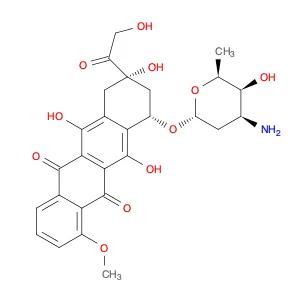 5,12-Naphthacenedione, 10-[(3-amino-2,3,6-trideoxy-α-L-lyxo-hexopyranosyl)oxy]-7,8,9,10-tetrahydro…