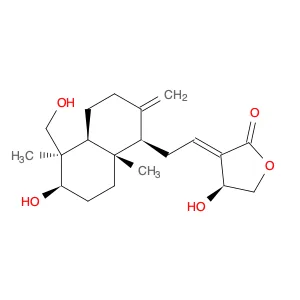 (3E,4S)-3-[2-[(1R,4aS,5R,6R,8aS)-Decahydro-6-hydroxy-5-(hydroxymethyl)-5,8a-dimethyl-2-methylene-1…