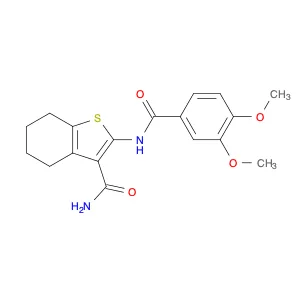 2-(3,4-Dimethoxyphenylcarbamoyl)-4,5,6,7-tetrahydro-1-benzothiophene-3-carboxamide