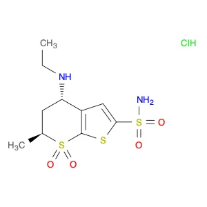 (4S,6S)-4-(Ethylamino)-6-methyl-5,6-dihydro-4H-thieno[2,3-b]thiopyran-2-sulfonamide 7,7-dioxide hy…