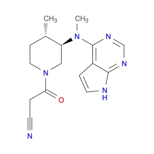 (3R,4S)-4-Methyl-3-(methyl-7H-pyrrolo[2,3-d]pyrimidin-4-ylamino)-β-oxo-1-piperidinepropanenitrile