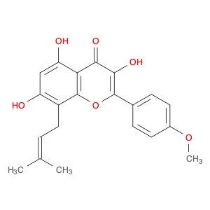 3,5,7-Trihydroxy-2-(4-methoxyphenyl)-8-(3-methyl-2-buten-1-yl)-4H-1-benzopyran-4-one