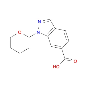6-Carboxy-1-(tetrahydro-2H-pyran-2-yl)-1H-indazole, 2-(6-Carboxy-1H-indazol-1-yl)tetrahydro-2H-pyr…