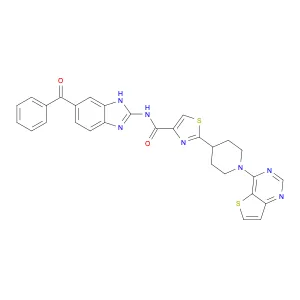 4-ThiazolecarboxaMide, N-(6-benzoyl-1H-benziMidazol-2-yl)-2-(1-thieno[3,2-d]pyriMidin-4-yl-4-piper…