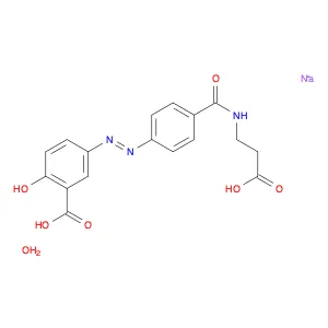 Benzoic acid, 5-[(1E)-2-[4-[[(2-carboxyethyl)amino]carbonyl]phenyl]diazenyl]-2-hydroxy-, sodium sa…