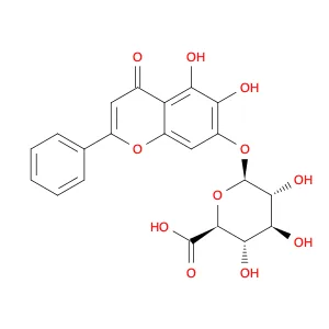 (2S,3S,4S,5R,6S)-6-[(5,6-dihydroxy-4-oxo-2-phenyl-4H-chromen-7-yl)oxy]-3,4,5-trihydroxyoxane-2-car…