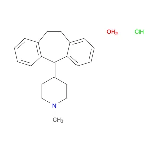 Piperidine, 4-(5H-dibenzo[a,d]cyclohepten-5-ylidene)-1-methyl-, hydrochloride, hydrate (2:2:3)