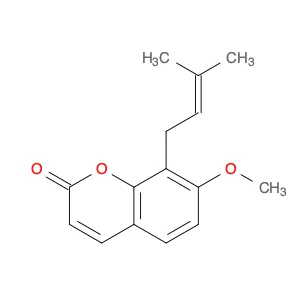2H-1-Benzopyran-2-one, 7-methoxy-8-(3-methyl-2-butenyl)-