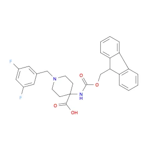 1-[(3,5-difluorophenyl)methyl]-4-({[(9H-fluoren-9-yl)methoxy]carbonyl}amino)piperidine-4-carboxyli…