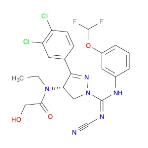 N-[(4S)-1-[(Cyanoamino)[[3-(difluoromethoxy)phenyl]imino]methyl]-3-(3,4-dichlorophenyl)-4,5-dihydr…