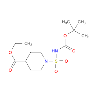 4-Piperidinecarboxylic acid, 1-[[[(1,1-dimethylethoxy)carbonyl]amino]sulfonyl]-, ethyl ester