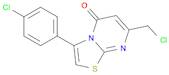 5H-Thiazolo[3,2-a]pyrimidin-5-one, 7-(chloromethyl)-3-(4-chlorophenyl)-