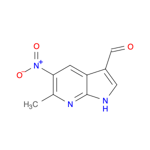 1H-Pyrrolo[2,3-b]pyridine-3-carboxaldehyde, 6-methyl-5-nitro-