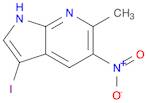 1H-Pyrrolo[2,3-b]pyridine, 3-iodo-6-methyl-5-nitro-