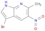 1H-Pyrrolo[2,3-b]pyridine, 3-bromo-6-methyl-5-nitro-