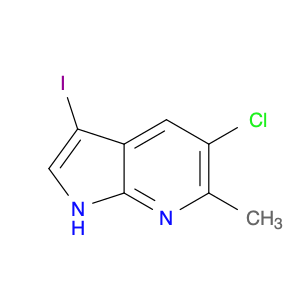 1H-Pyrrolo[2,3-b]pyridine, 5-chloro-3-iodo-6-methyl-