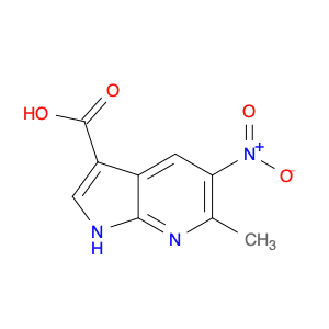 1H-Pyrrolo[2,3-b]pyridine-3-carboxylic acid, 6-methyl-5-nitro-