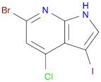 1H-Pyrrolo[2,3-b]pyridine, 6-bromo-4-chloro-3-iodo-