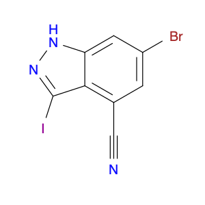 1H-Indazole-4-carbonitrile, 6-bromo-3-iodo-