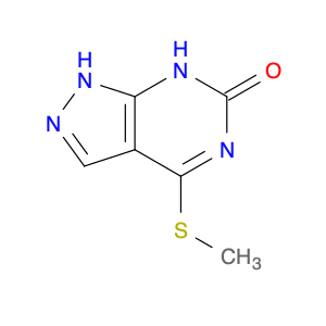 6H-Pyrazolo[3,4-d]pyrimidin-6-one, 1,5-dihydro-4-(methylthio)-