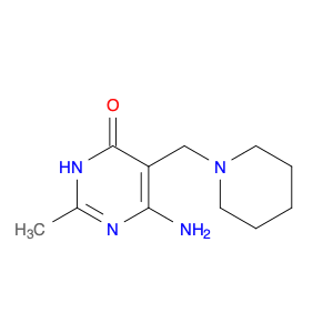 4(3H)-Pyrimidinone, 6-amino-2-methyl-5-(1-piperidinylmethyl)-