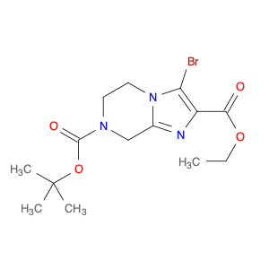 Imidazo[1,2-a]pyrazine-2,7(8H)-dicarboxylic acid, 3-bromo-5,6-dihydro-, 7-(1,1-dimethylethyl) 2-et…